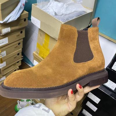 Vintage Men's Frosted Leather Chelsea Boots
