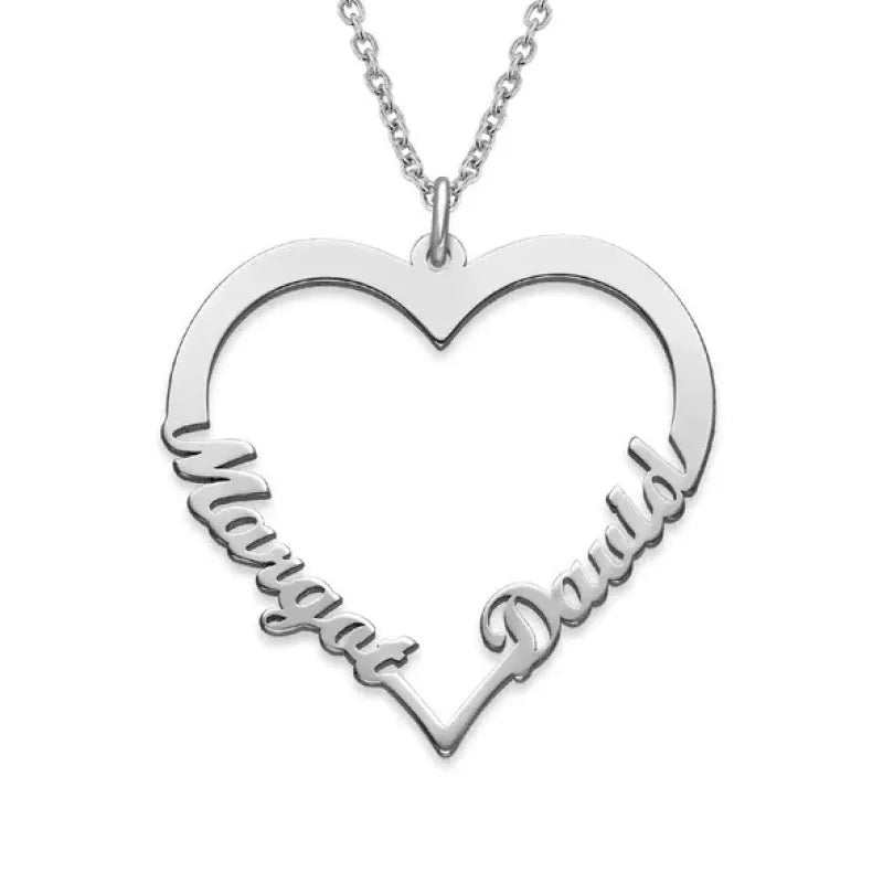 Collier Cœur Personnalisé en Acier Inoxydable